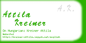 attila kreiner business card